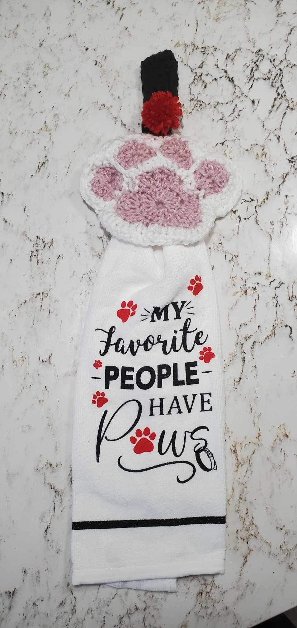 Paw towel holder