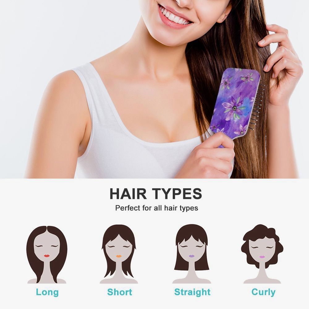 Purple Sunflower Air Cushion Scalp Massage Comb