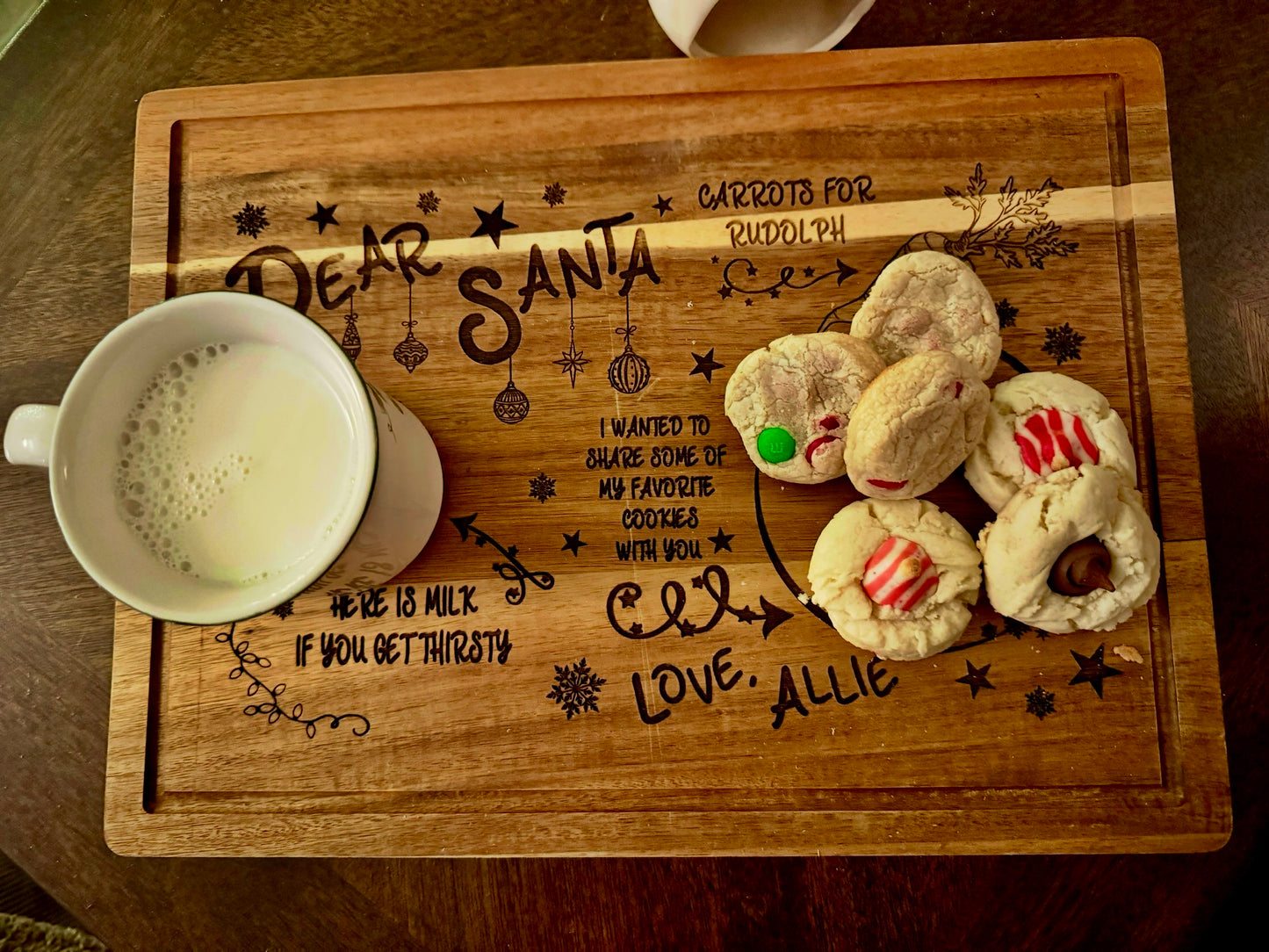 Dear Santa Cutting Board Wood Burning Class