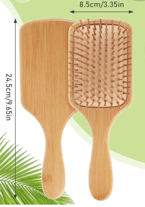 Wooden Bamboo Hair Brush Wood Burning Class