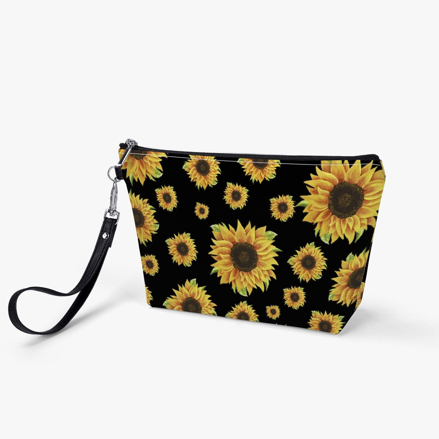 Sunflower Zipper Sling Cosmetic Bag