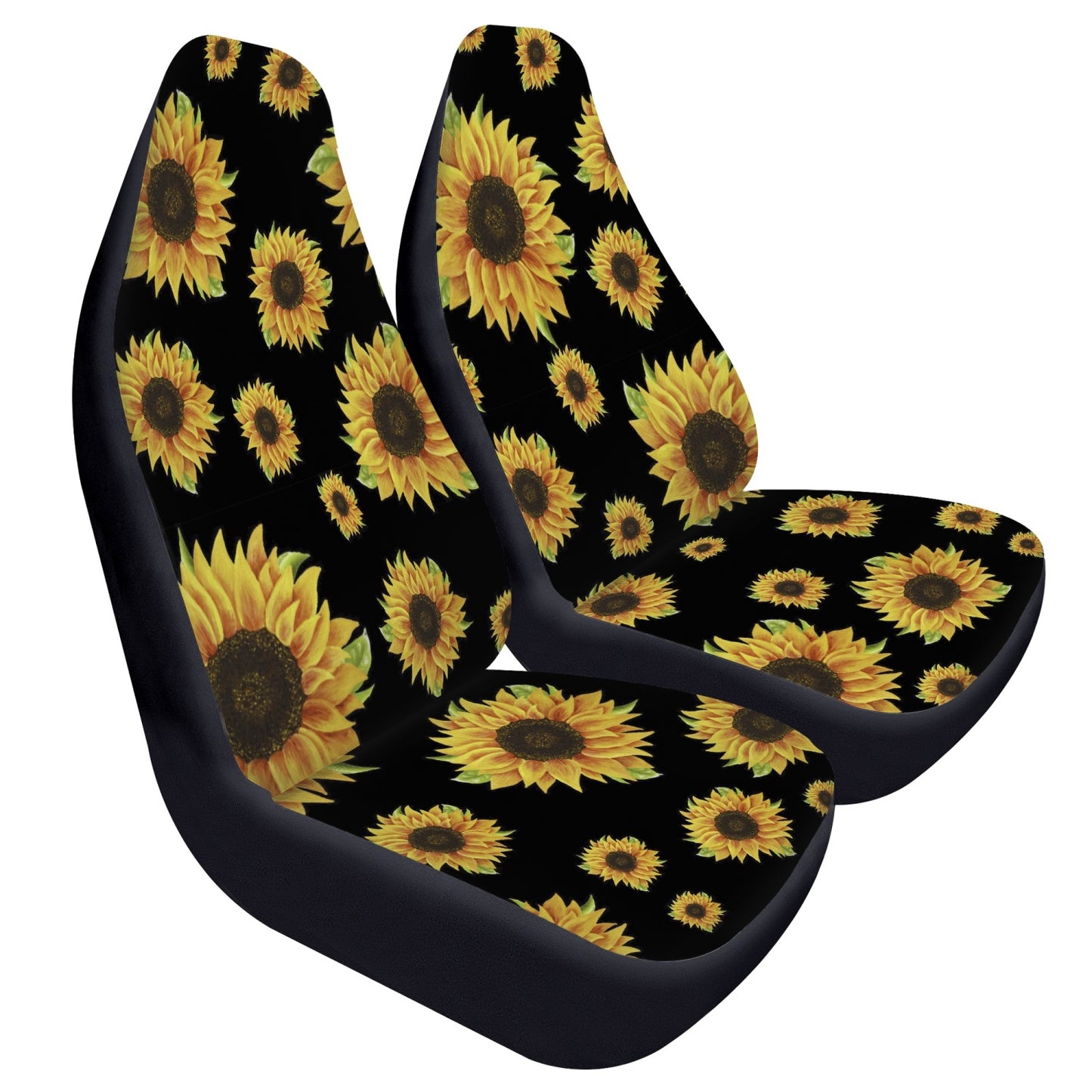 Sunflower Microfiber Car Seats Cover 2Pcs