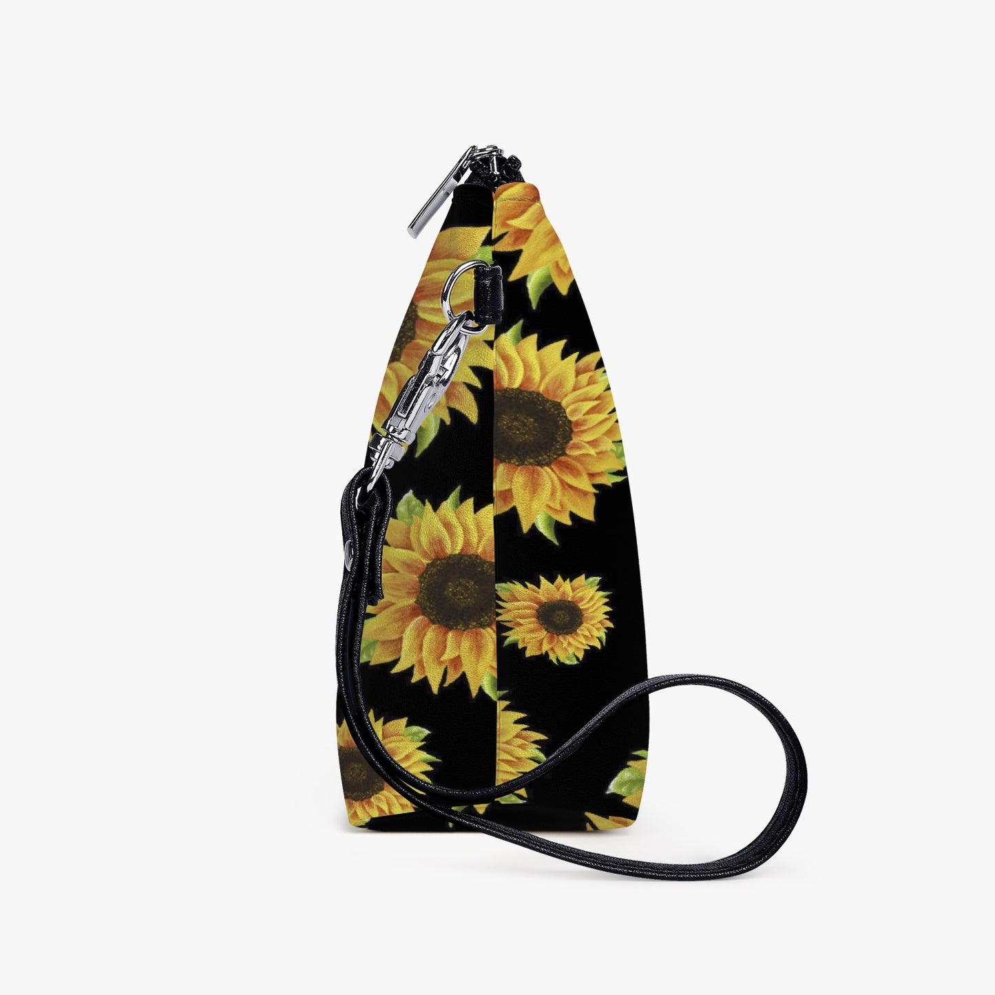 Sunflower Zipper Sling Cosmetic Bag
