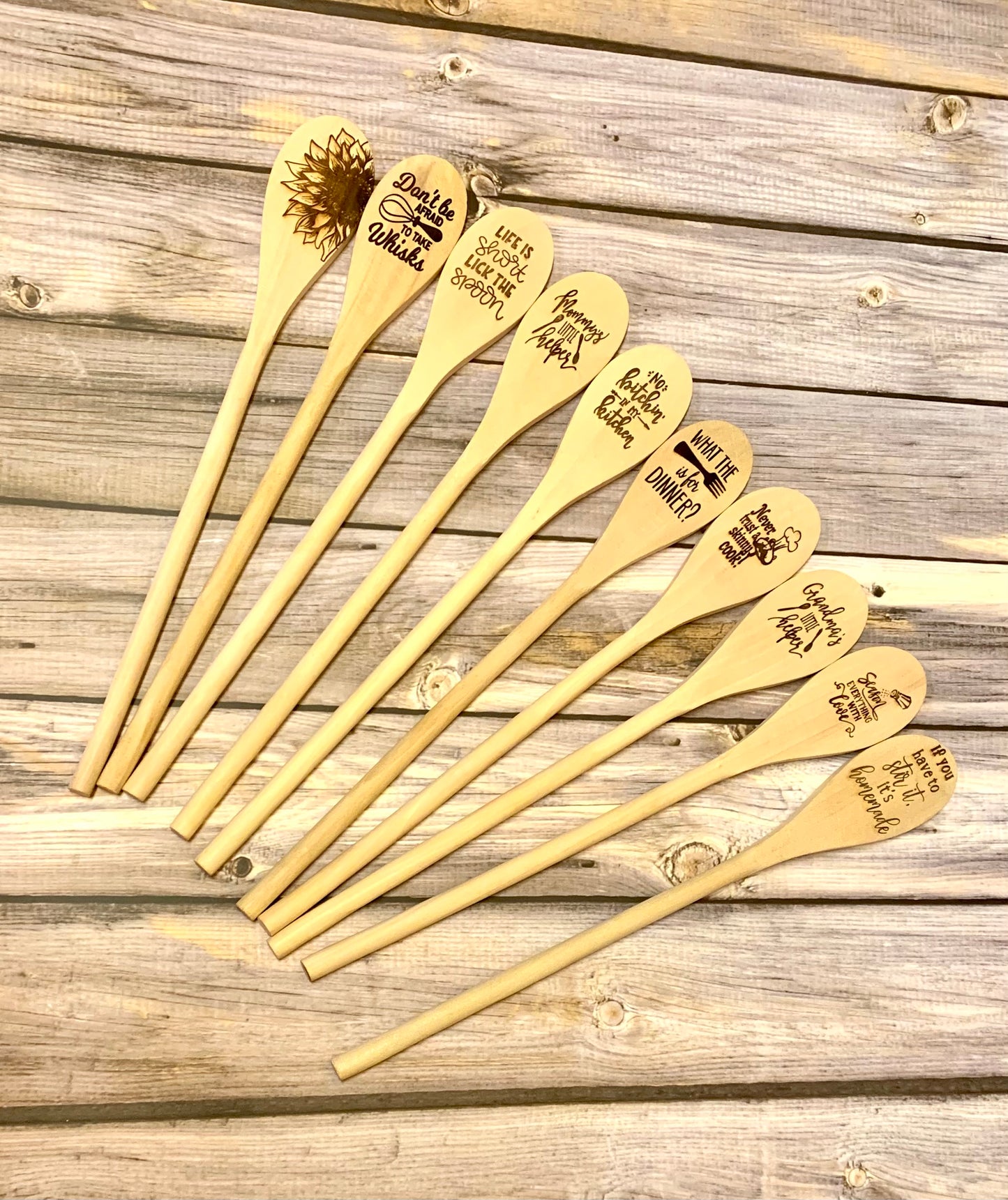 Wooden Engraved Spoons - MixMatched Creations