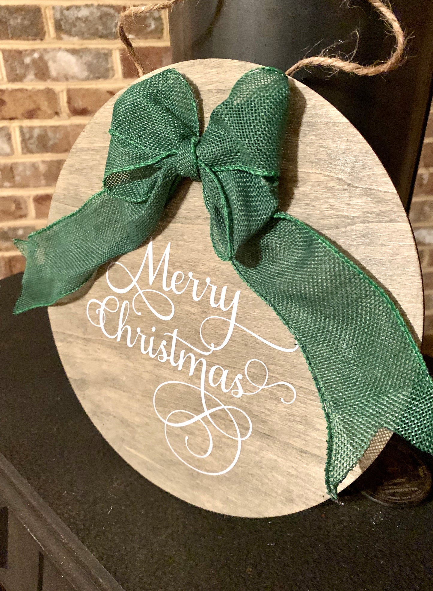 Merry Christmas Round Wooden Sign Clearance - MixMatched Creations