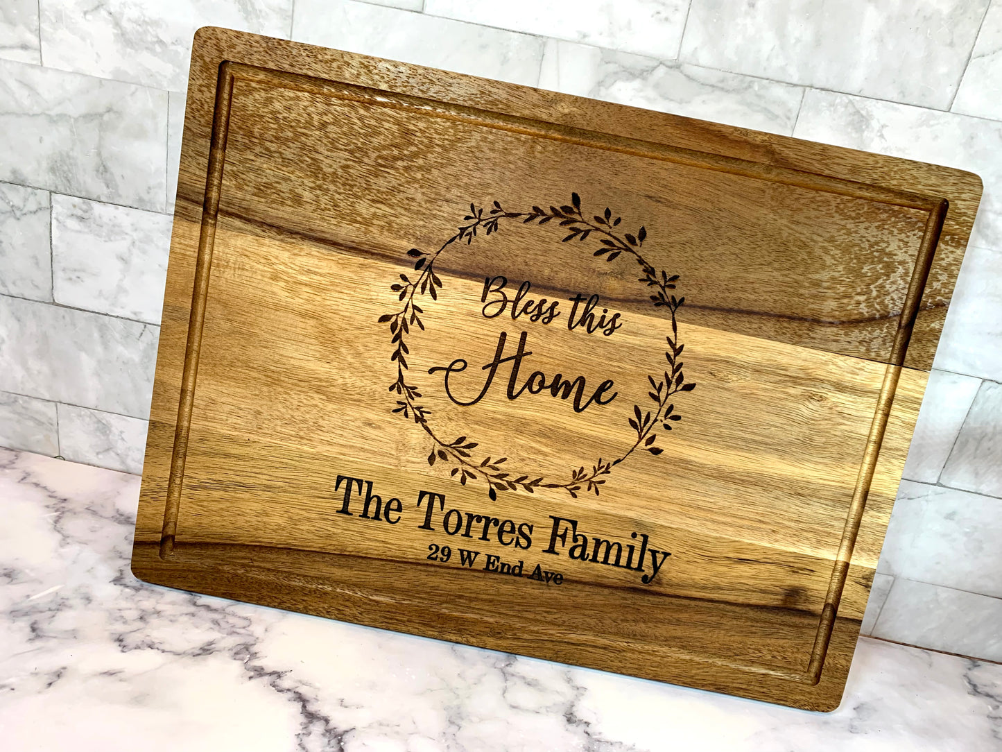 Bless This Home Personalized Wedding Cutting Board
