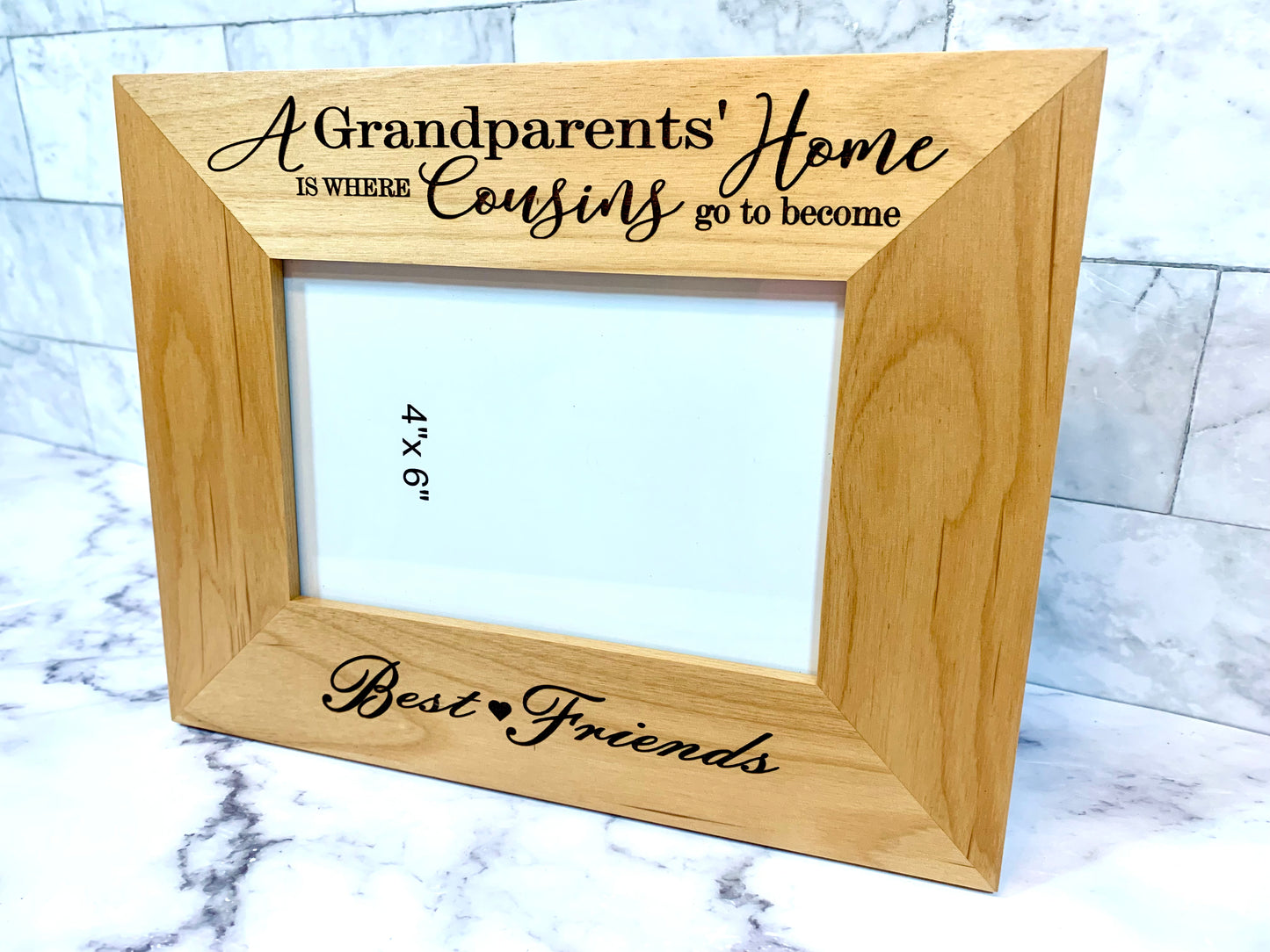 A Grandparents House Is Where Cousins Go To Become Best Friends Picture Frame/Custom Personalized Home Decor/Gifts For Grandma/Gifts For Her