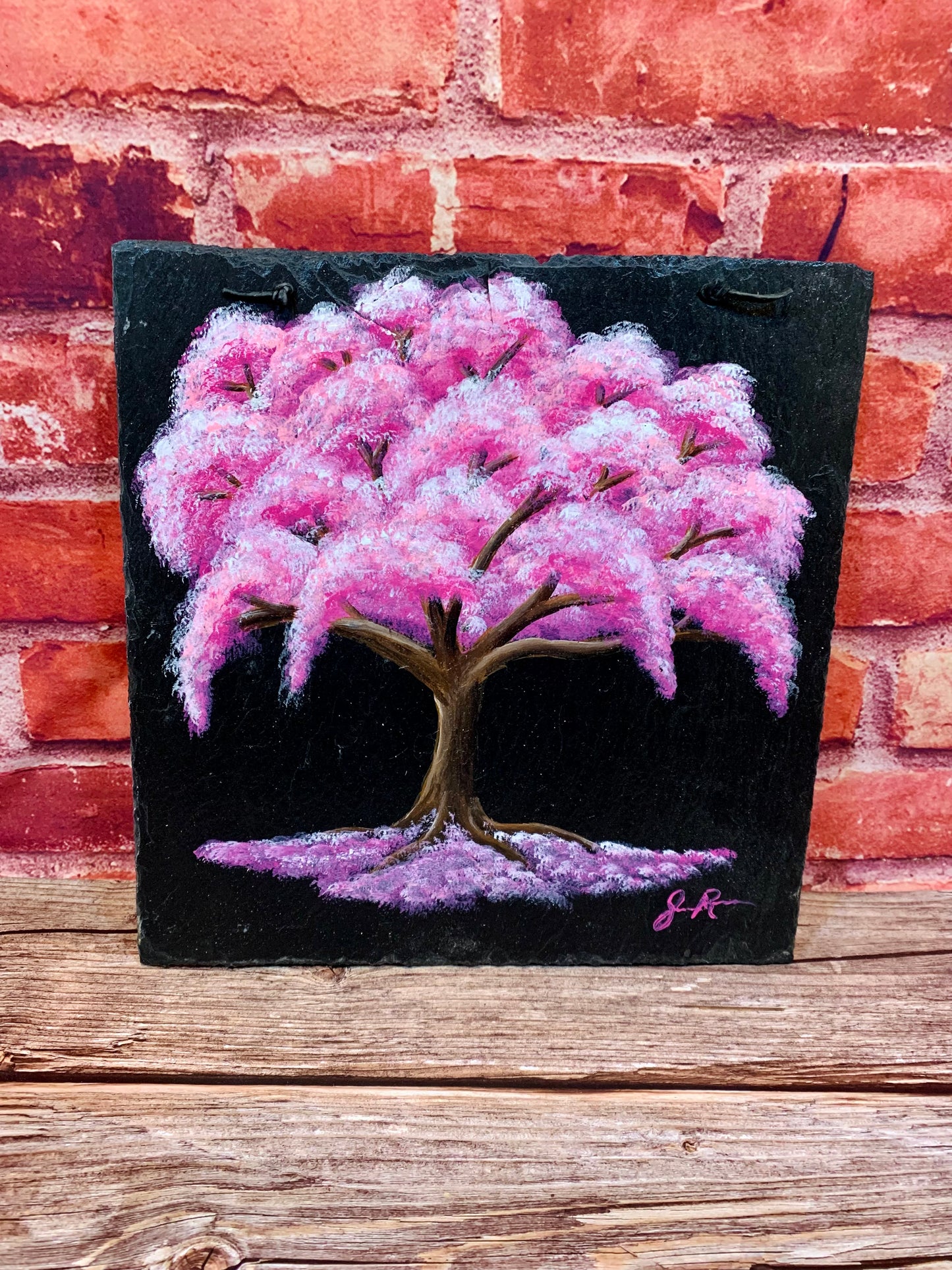 Cherry Blossom Tree Slate Painting Clearance - MixMatched Creations