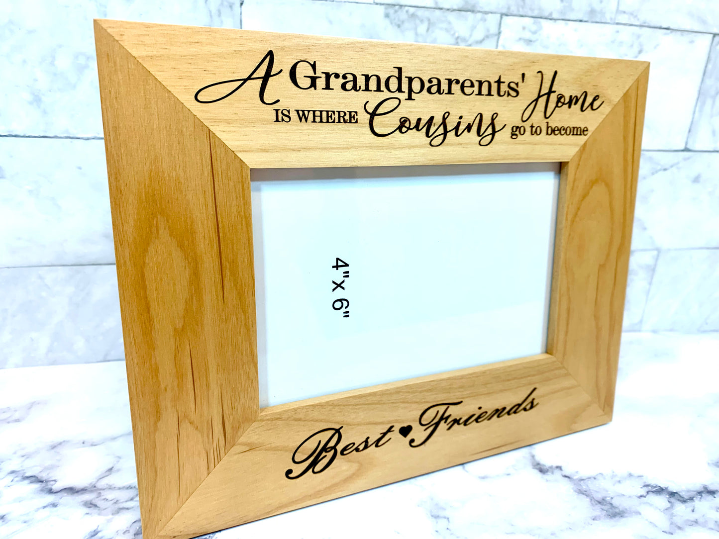 A Grandparents House Is Where Cousins Go To Become Best Friends Picture Frame/Custom Personalized Home Decor/Gifts For Grandma/Gifts For Her