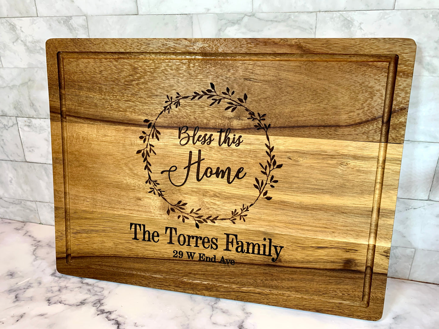 Bless This Home Personalized Wedding Cutting Board