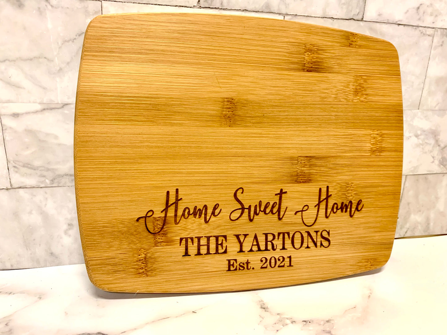 Home Sweet Home Personalized Cutting Board - MixMatched Creations