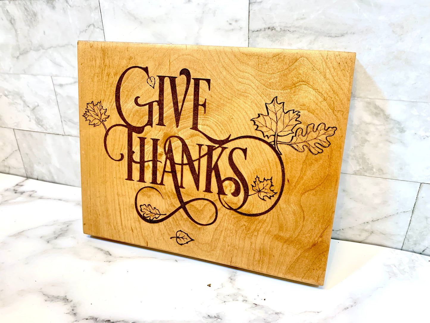 Give Thanks Wooden Sign Clearance - MixMatched Creations