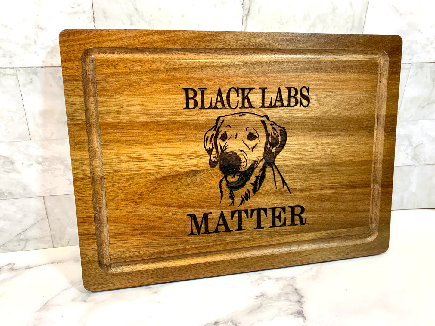 Black Labs Matter Cutting Board