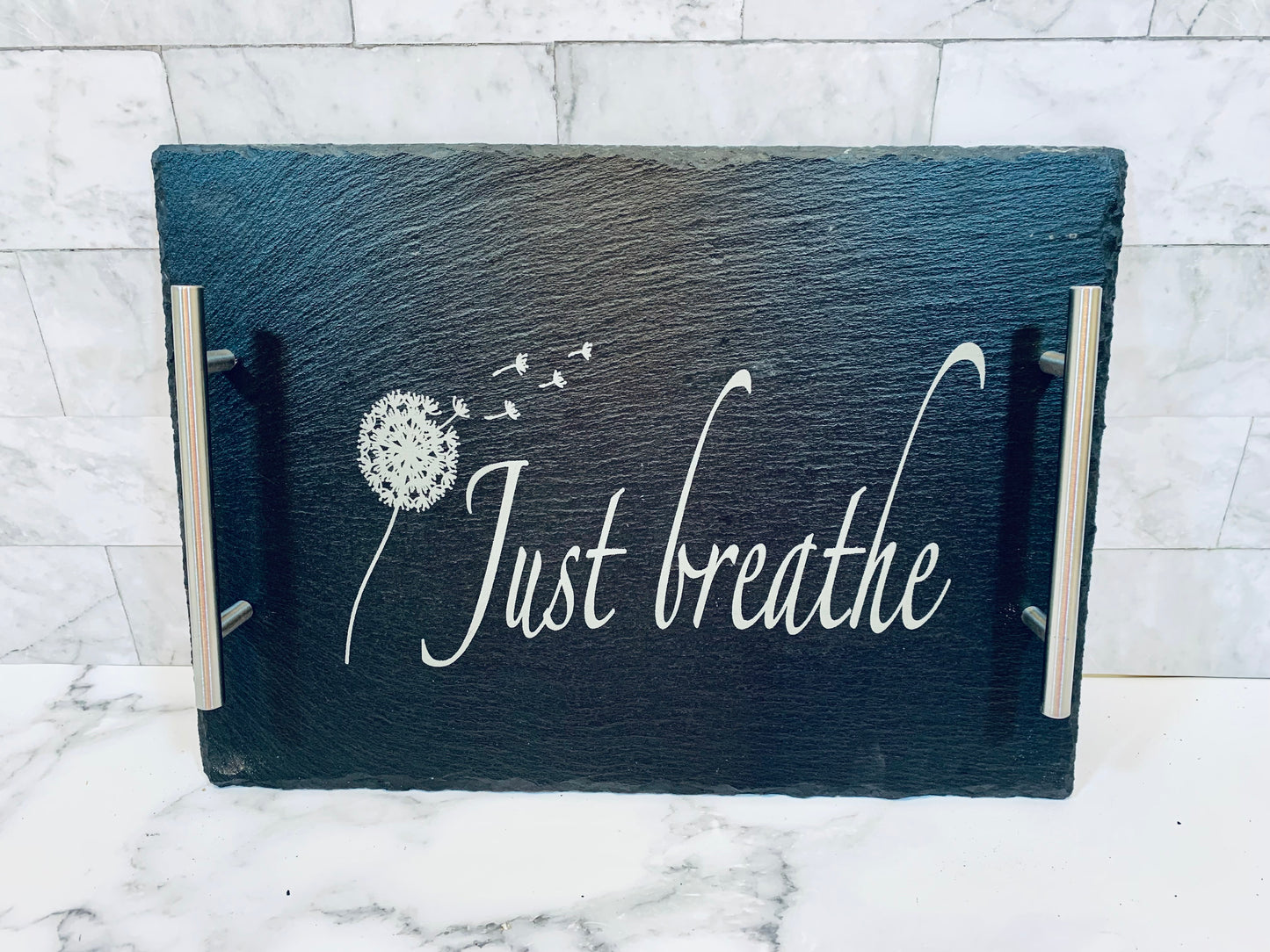 Just Breathe Slate Tray - MixMatched Creations