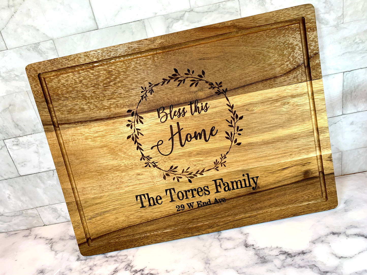 Bless This Home Personalized Wedding Cutting Board