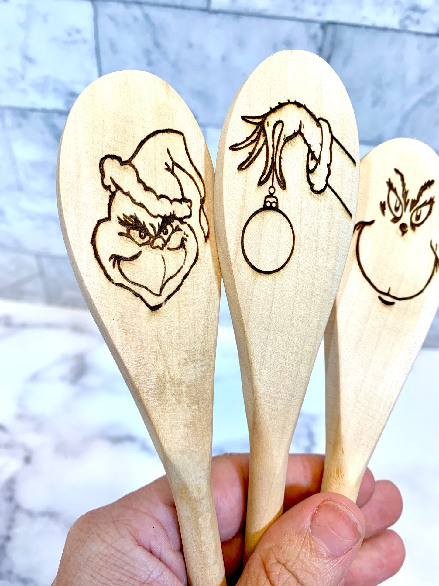 Grinch Wooden Spoon