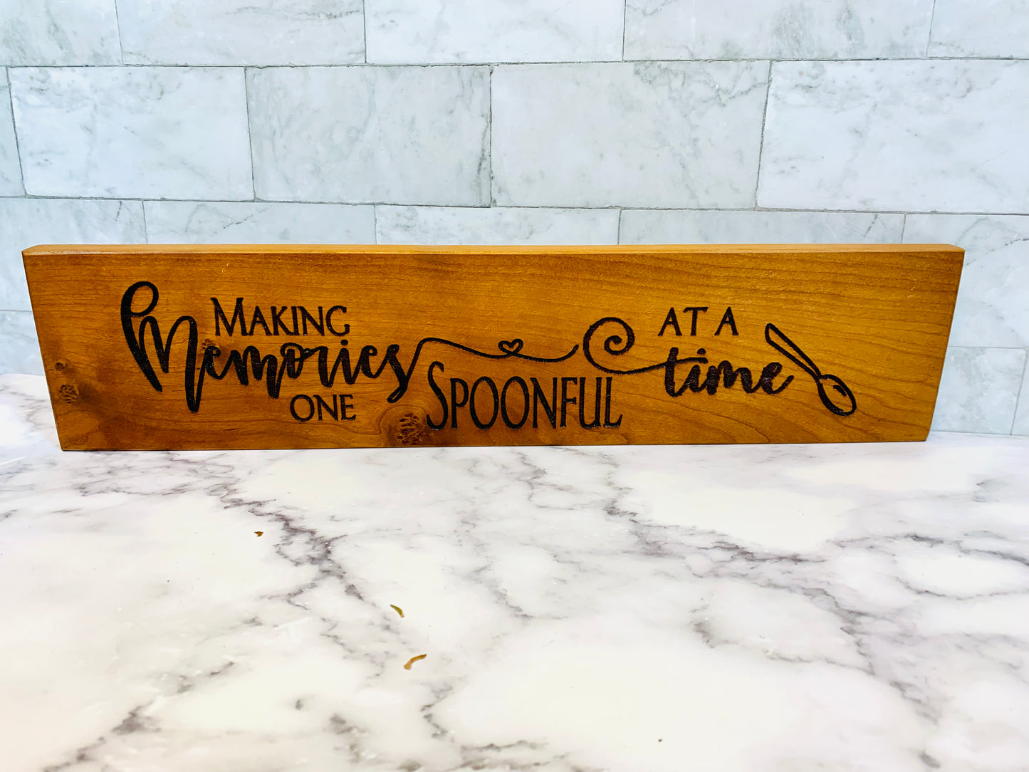 Making Memories One Spoonful At A Time Wooden Sign