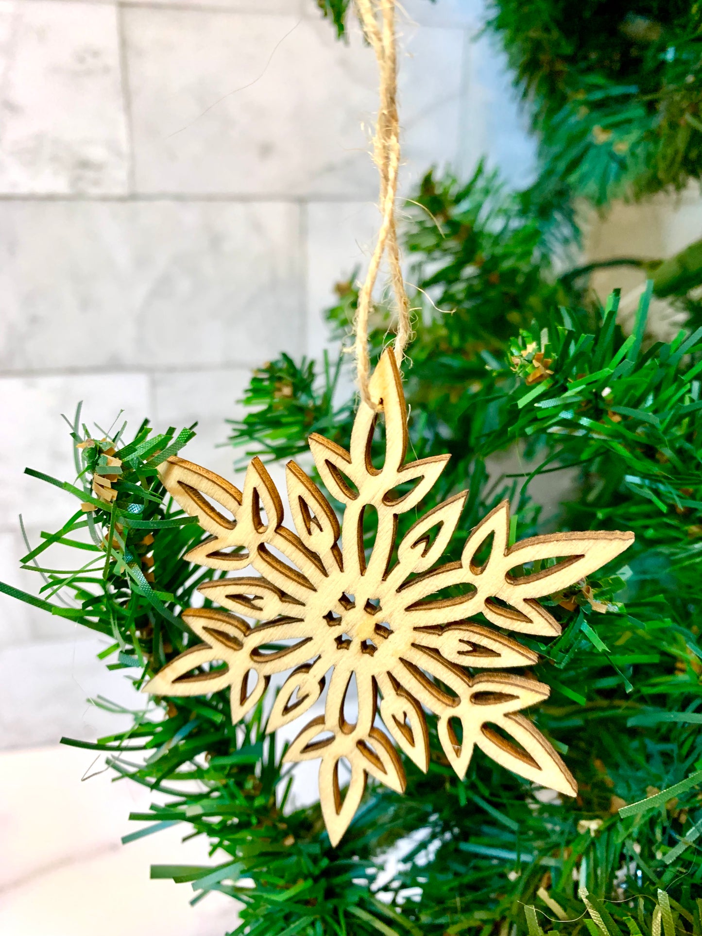 Snowflake Wooden Christmas Ornament - MixMatched Creations