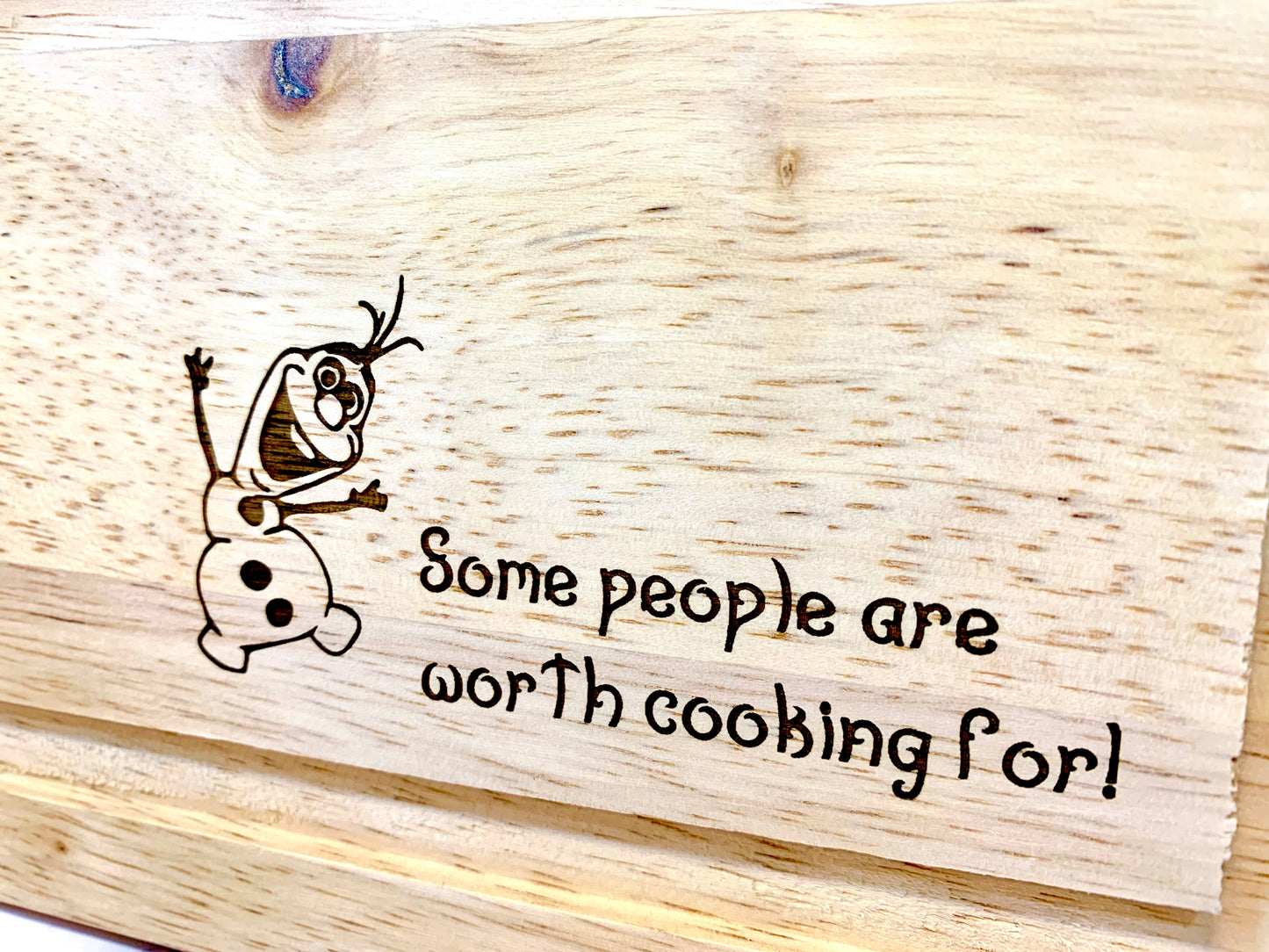 Some People Are Worth Cooking For Frozen Cutting Board/Olaf/Disney - MixMatched Creations