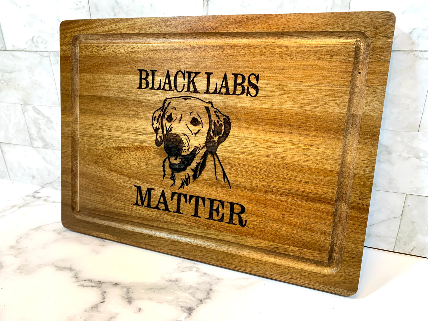 Black Labs Matter Cutting Board