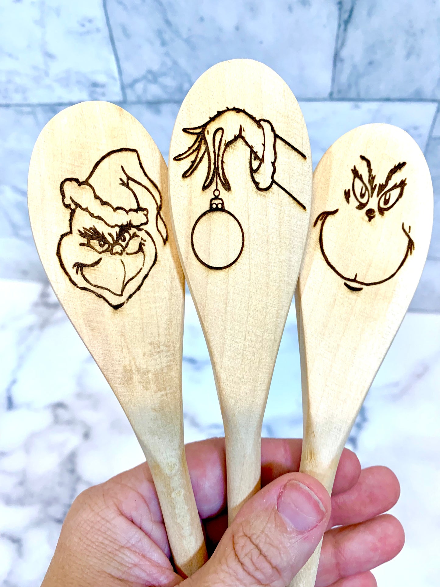 Grinch Wooden Spoon