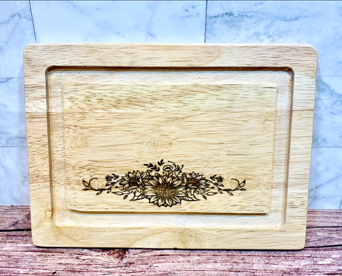 Sunflower Personalized Wedding Cutting Board – MixMatched Creations