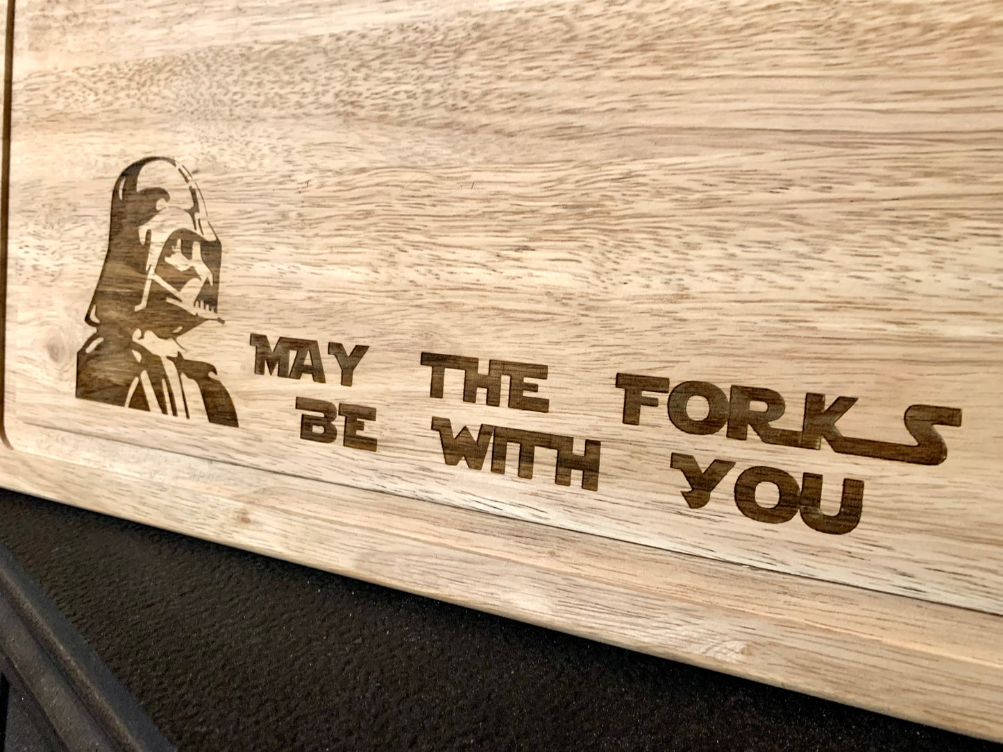 May The Forks Be With You Star Wars Cutting Board - MixMatched Creations