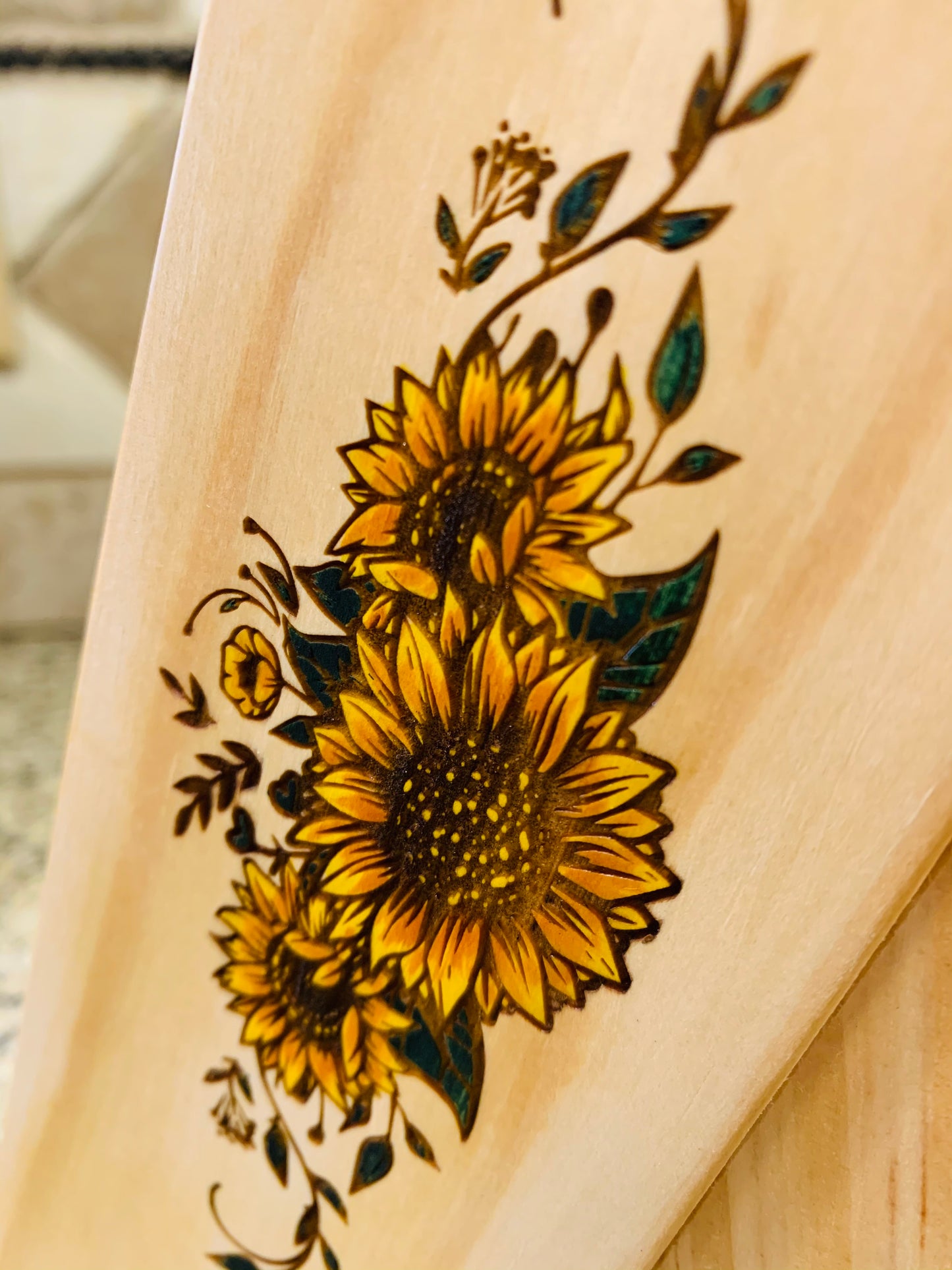 Sunflower Knife Block And Accessories - MixMatched Creations