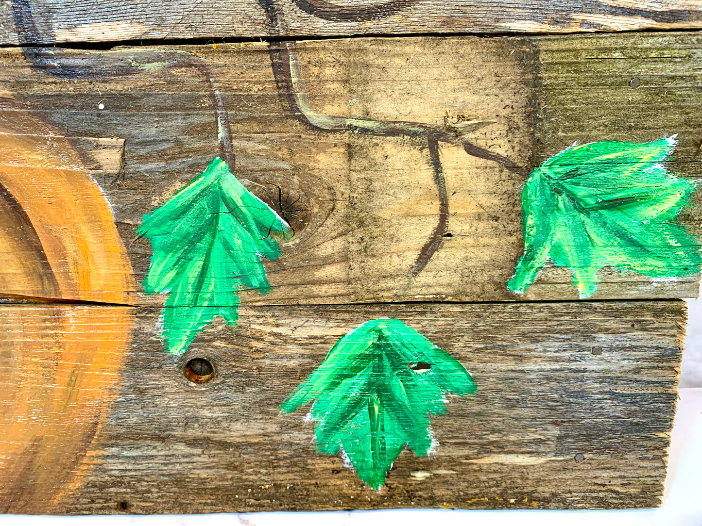 Pumpkin Fall Painted Wood Sign