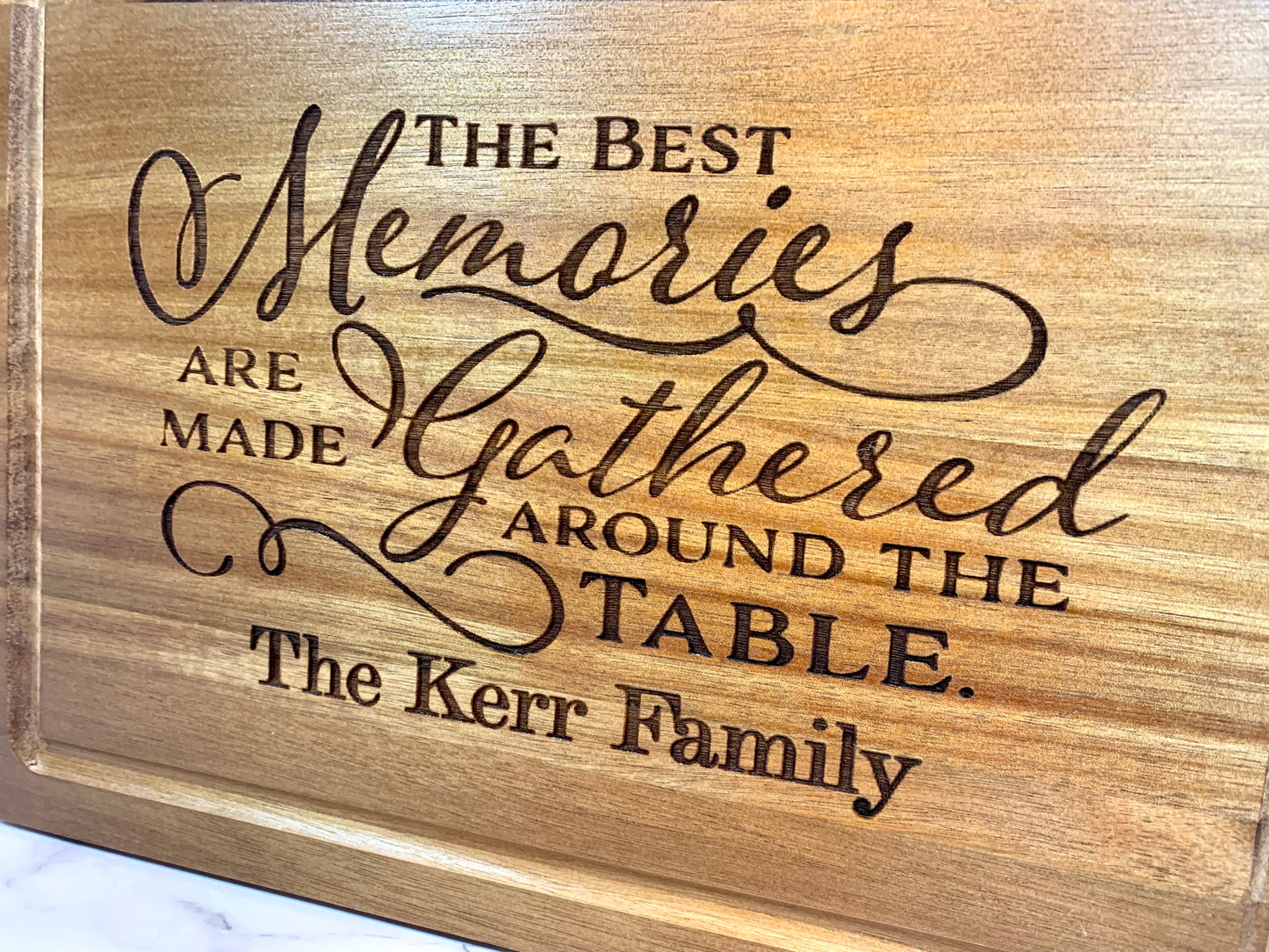 The Best Memories Are Made Gathered Around The Table Cutting Board