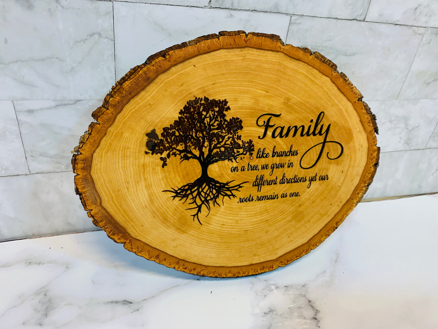 Family Like Branches On A Tree Live Edge Wooden Sign - MixMatched Creations