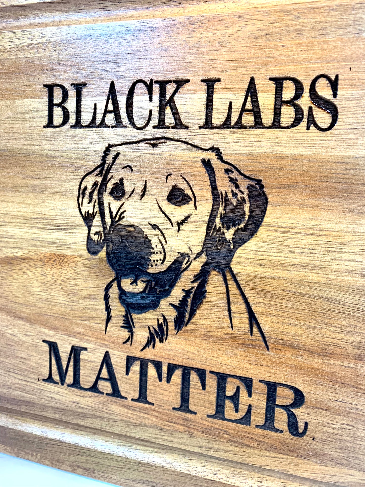 Black Labs Matter Cutting Board