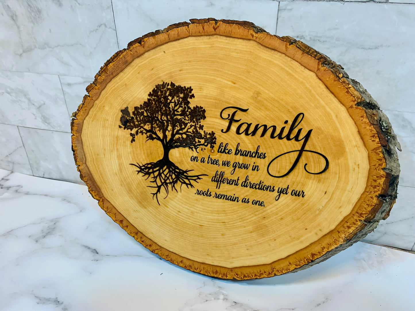 Family Like Branches On A Tree Live Edge Wooden Sign - MixMatched Creations