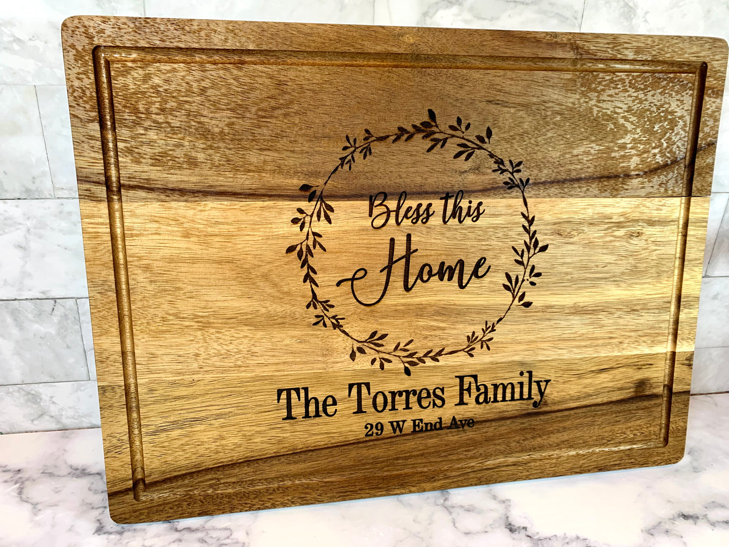 Bless This Home Personalized Wedding Cutting Board