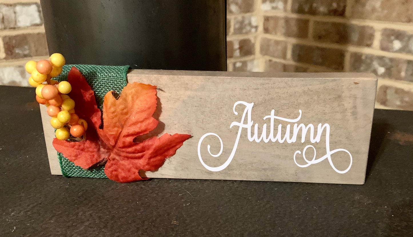 Autumn Wooden Sign - MixMatched Creations