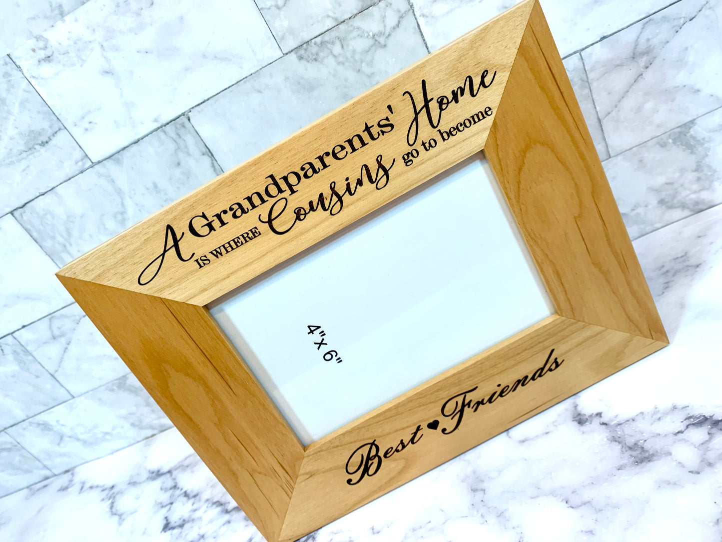 A Grandparents House Is Where Cousins Go To Become Best Friends Picture Frame/Custom Personalized Home Decor/Gifts For Grandma/Gifts For Her