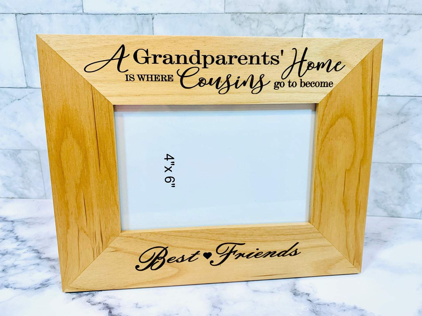 A Grandparents House Is Where Cousins Go To Become Best Friends Picture Frame/Custom Personalized Home Decor/Gifts For Grandma/Gifts For Her