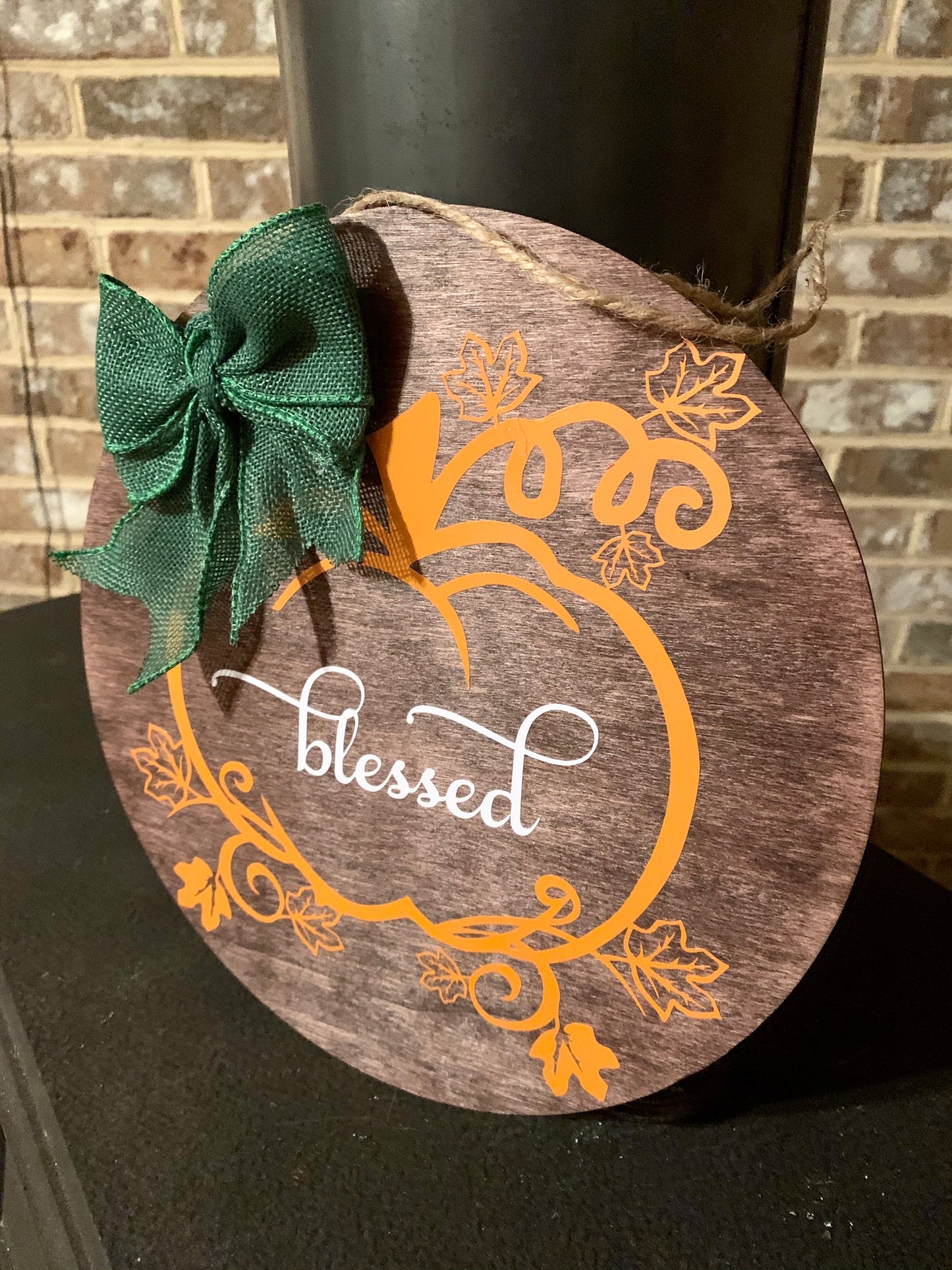 Blessed Pumpkin Wooden Fall Sign - MixMatched Creations