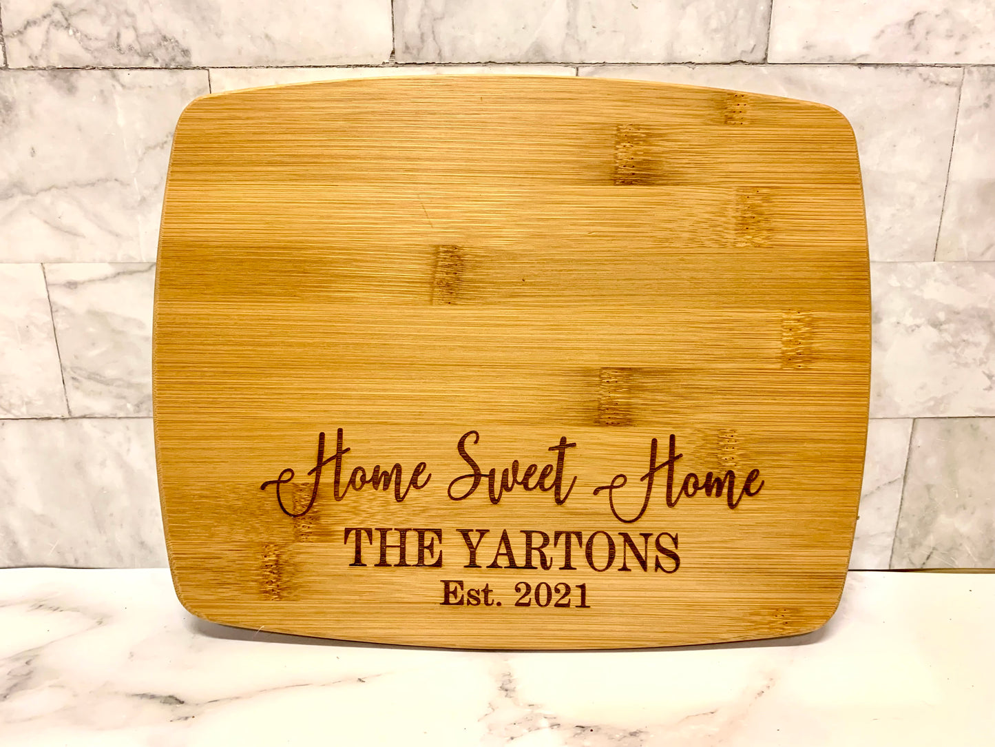Home Sweet Home Personalized Cutting Board - MixMatched Creations