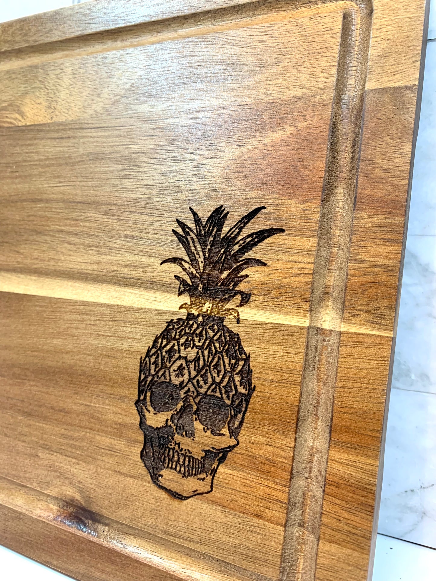 Pineapple Skull Cutting Board - MixMatched Creations