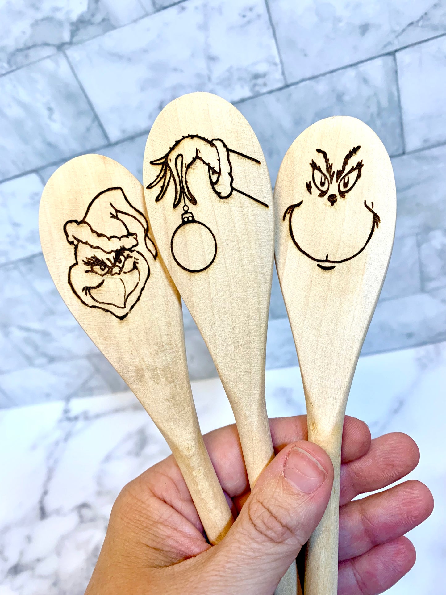 Grinch Wooden Spoon