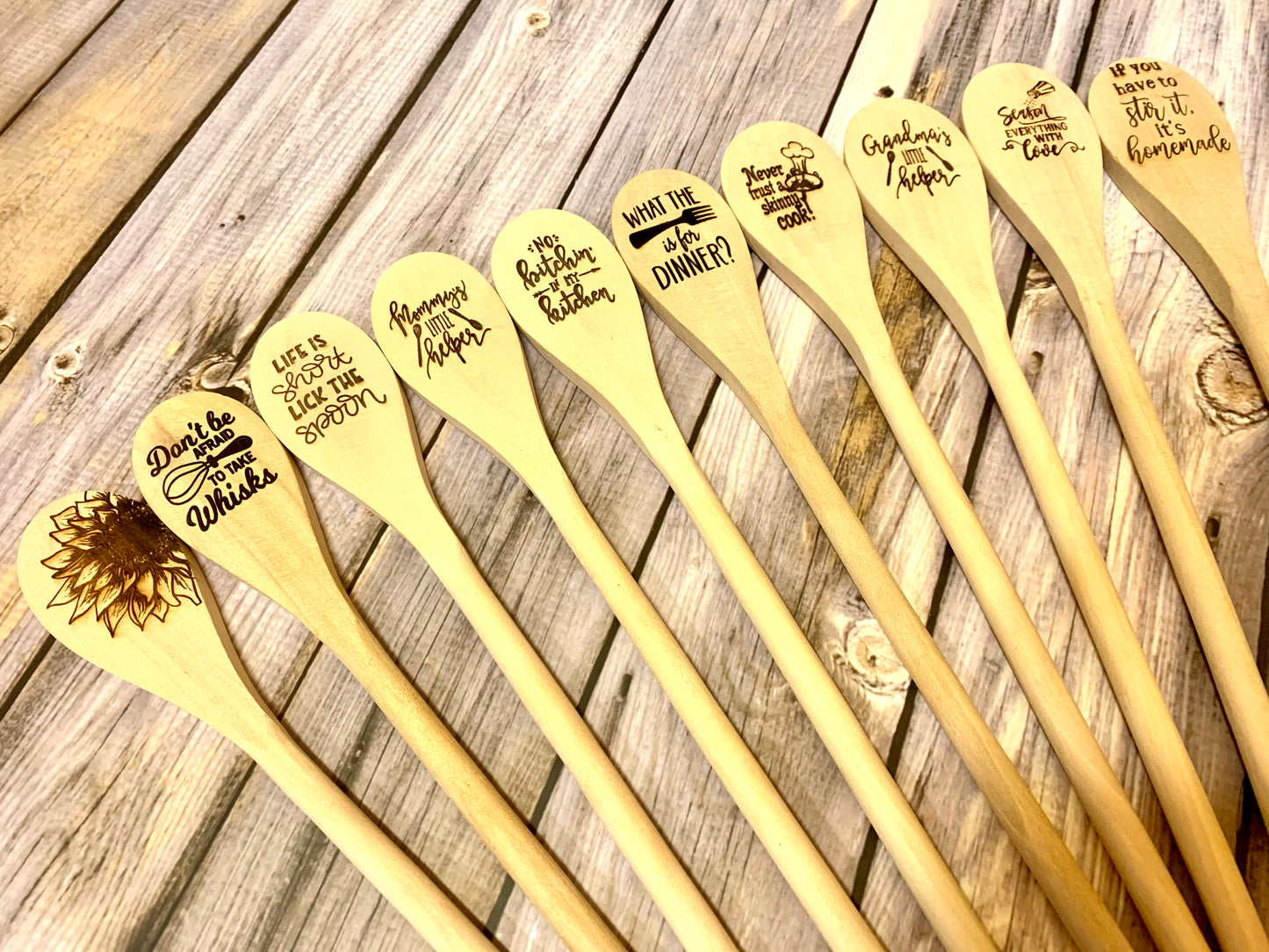 Wooden Engraved Spoons - MixMatched Creations