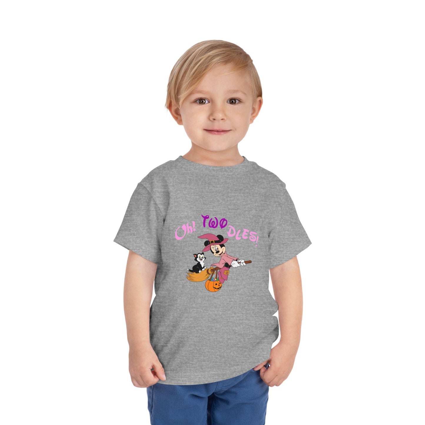 Oh! Toodles! Halloween Toddler Tee — Cute Witch Cat Pumpkin Graphic