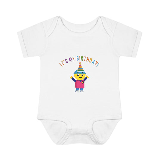 Baby Bodysuit — "It's My Birthday" Colorform City Design