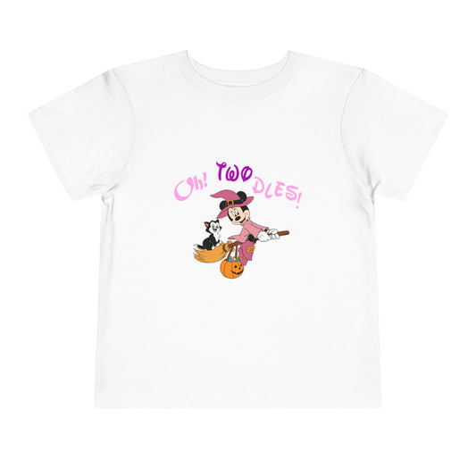 Oh! Toodles! Halloween Toddler Tee — Cute Witch Cat Pumpkin Graphic