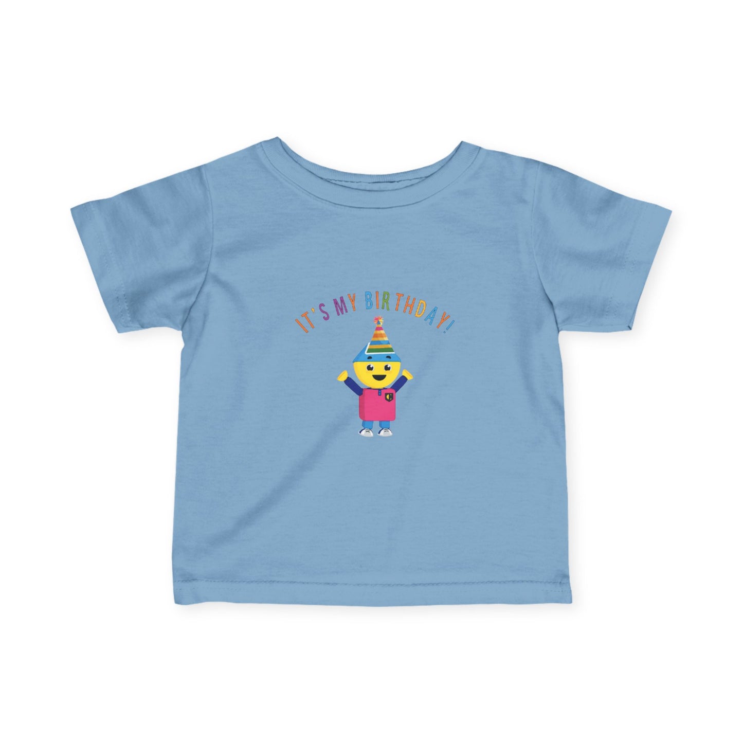 Charlie's Colorform City Infant Birthday Tee - "It's My Birthday" Party Hat Character
