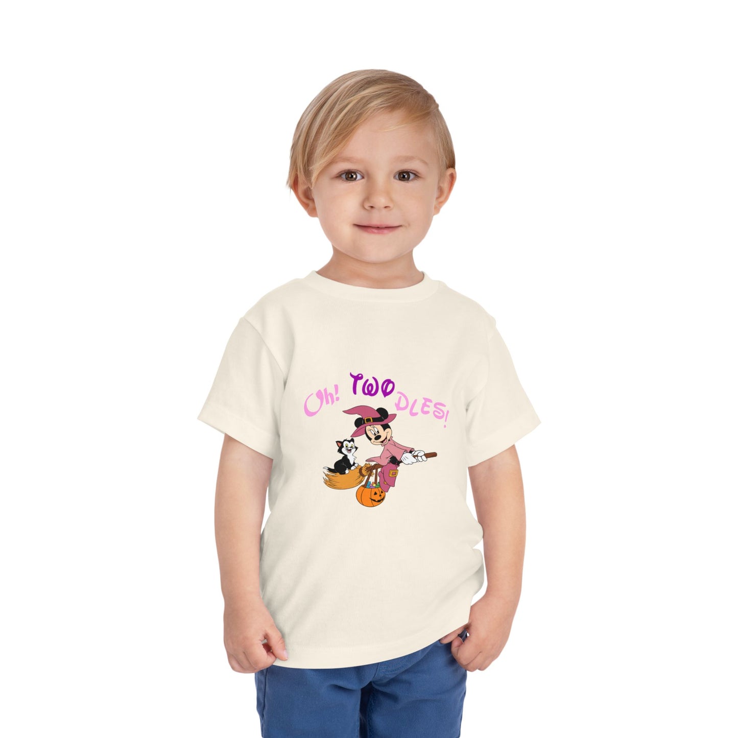 Oh! Toodles! Halloween Toddler Tee — Cute Witch Cat Pumpkin Graphic