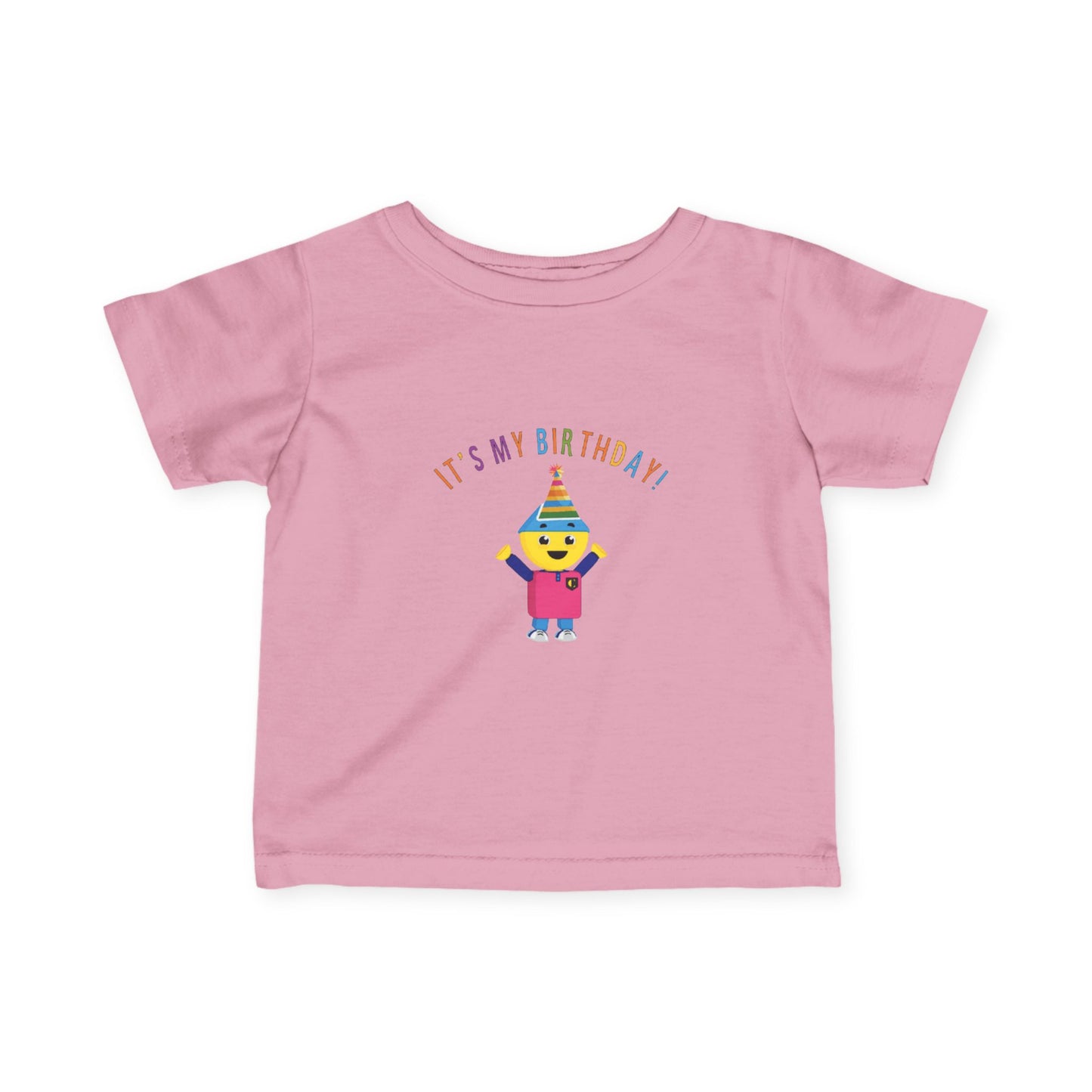 Charlie's Colorform City Infant Birthday Tee - "It's My Birthday" Party Hat Character