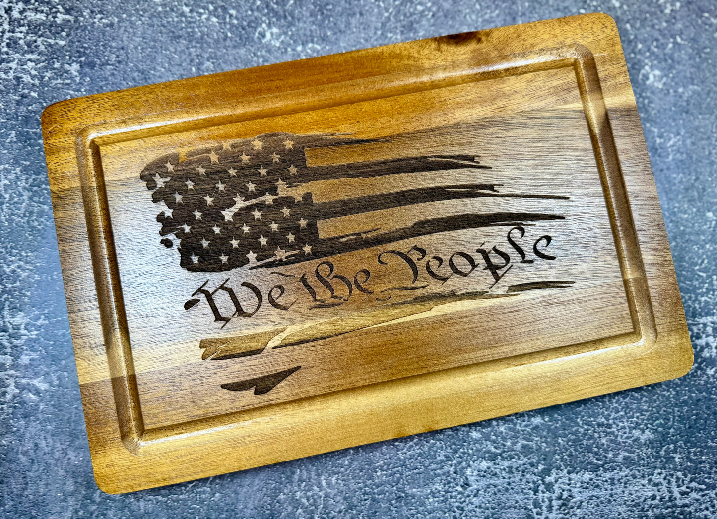 We The People Patriotic American Flag Cutting Board/Olaf/Disney