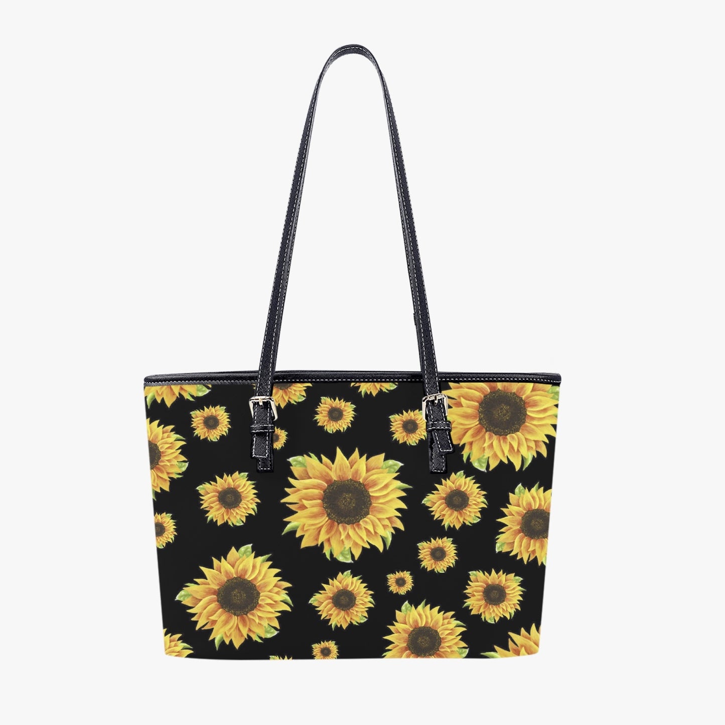 Sunflower Large Leather Tote Bag for Women